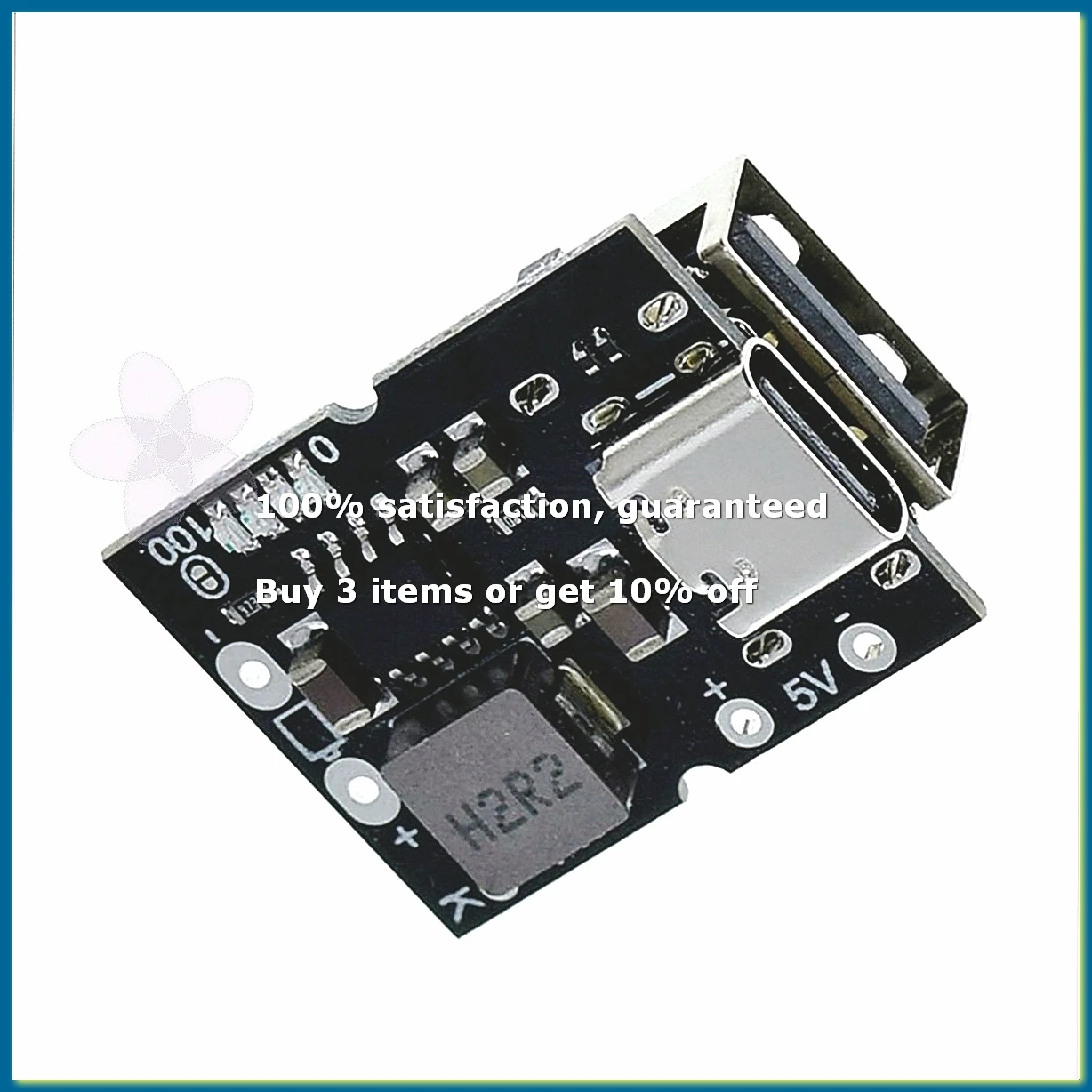 Type-C USB 5V 2A Boost Converter Step-Up Power Module Lithium Battery Charging Protection Board DIY Charger,with Welding-DT30