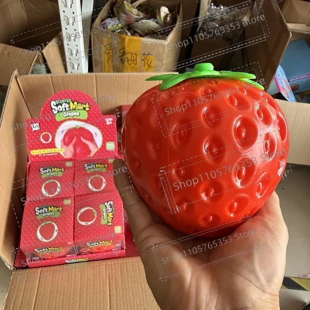 Squishy Strawberry Stress-Relief Gift Cute Squishy Squeeze Desk Decor,simulated Fruit Anxiety Relief Fluffy Slow Rebound Fruit