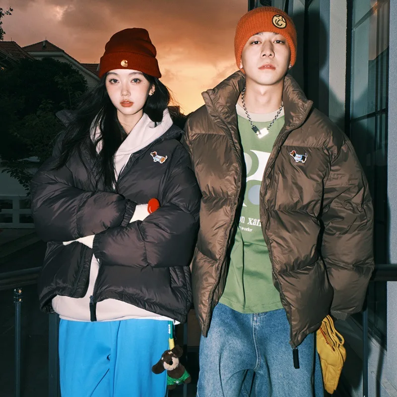 Female Winter Autumn Tops Coat Cotton-padded Clothes Velcro Strap Retro Simple Comfortable Leisure Fashion Minority Versatile