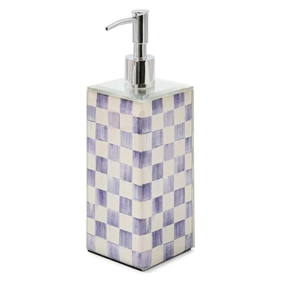

Glass Soap Pump Liquid Soap Dispenser Purple-and-White Violet Check