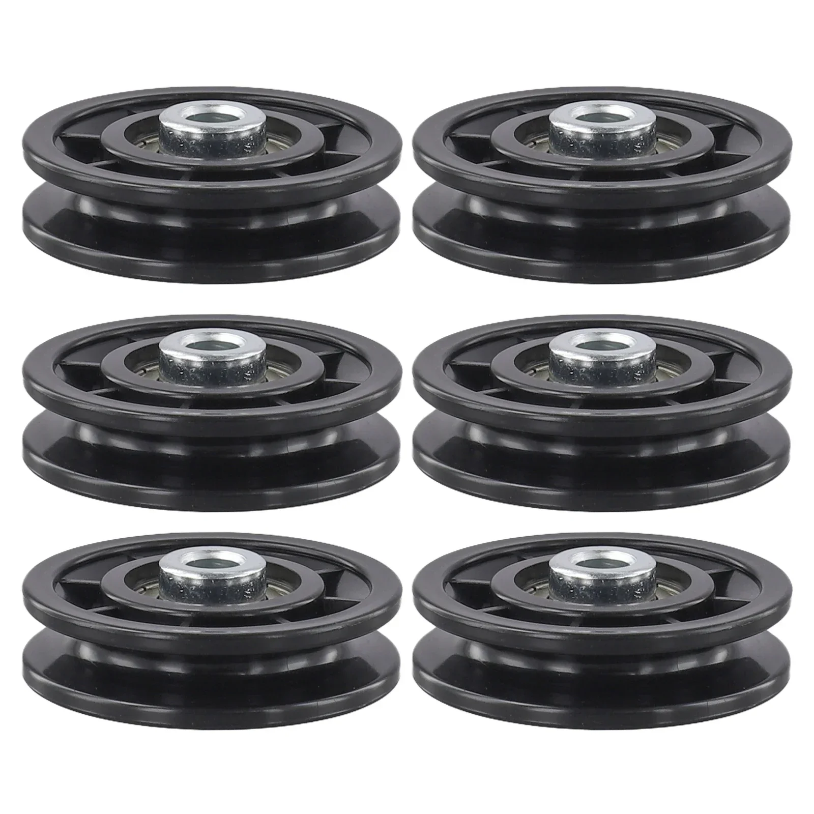 

6pcs Nylon Bearing Pulley Wheel for Fitness Equipment Replacement Smooth Rolling For Gym Cable Machine Pulleys