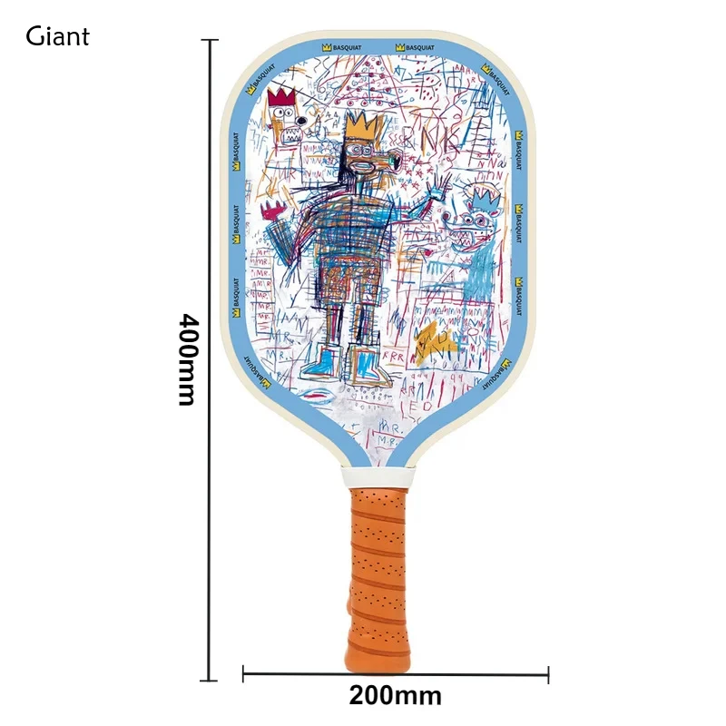 New Carbon Fibre Single Pickleball Paddle Racket 1 Racquets Original Graffiti Pickleball Paddle Hole Ball Jean Michel Basquiat