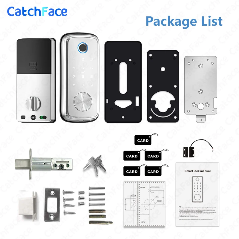 Brazil T1Pro Smart Deadbolt Automatic Door Lock for Alexa WiFi TTlock App Fingerprint keyless Entry Keypad Control Center