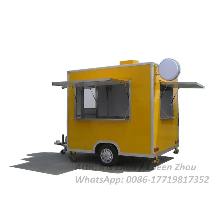 

Hot sale mobile food cart with advertisement display food trailer food cart for sale