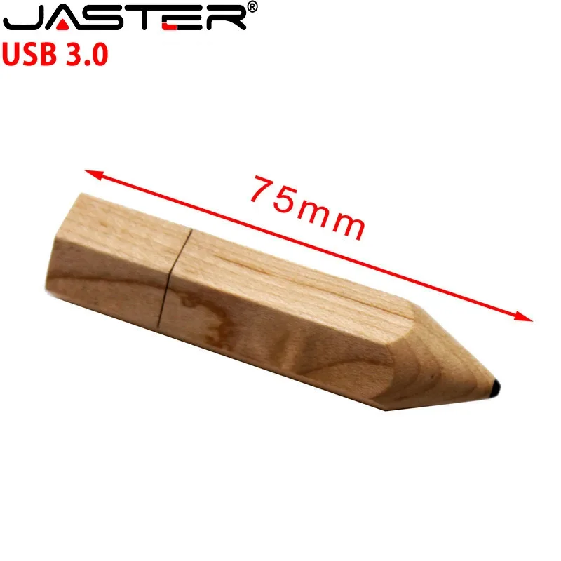 JASTER USB3.0 customer LOGO wooden pencil USB flash drive U disk creative gift pendrive 4GB 8GB 16GB 32GB memory stick wholesale