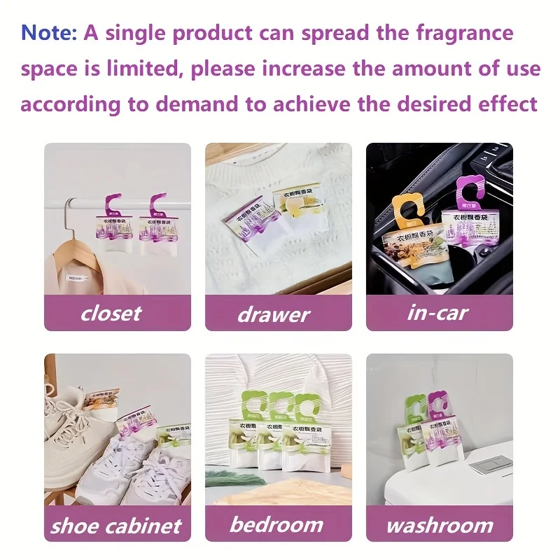 10 Stück Duftbeutel, natürliche Aromatherapie-Duftbeutel für Schrank, Schuhschrank, Zuhause, Hotel, Schlafzimmer, Auto, Lufterfrischer – Detail 5