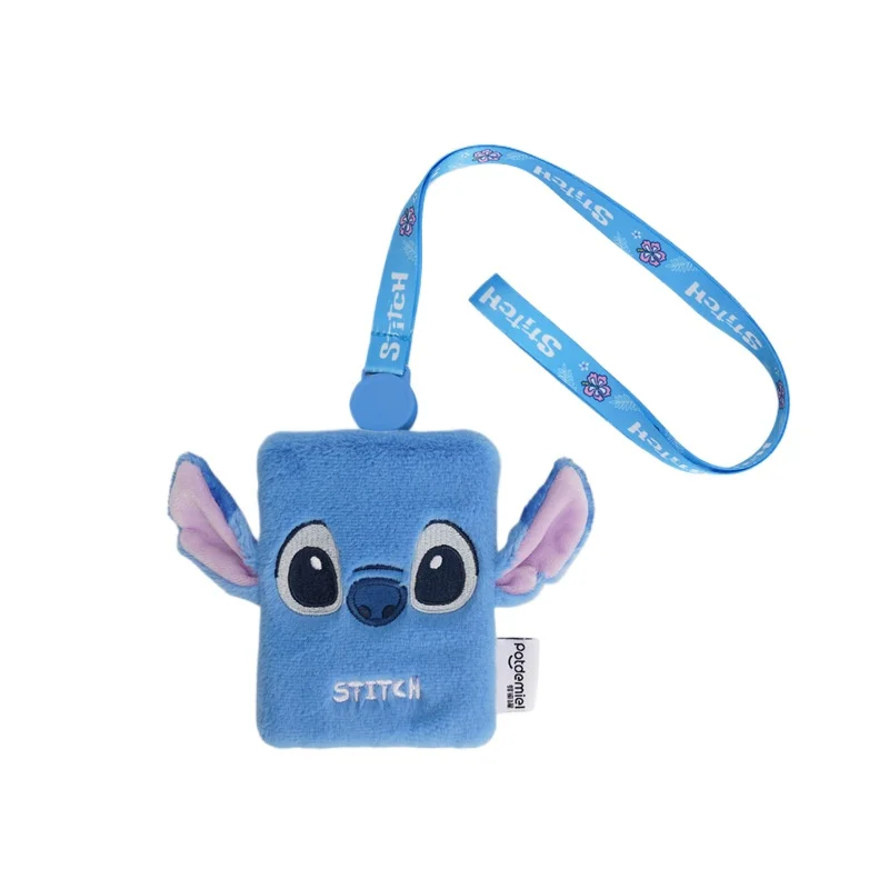 Cute Disney Plush Cardholder Strawberry Bear & Stitch ID Sleeve Perfect for Metro, Bus & Work Badge