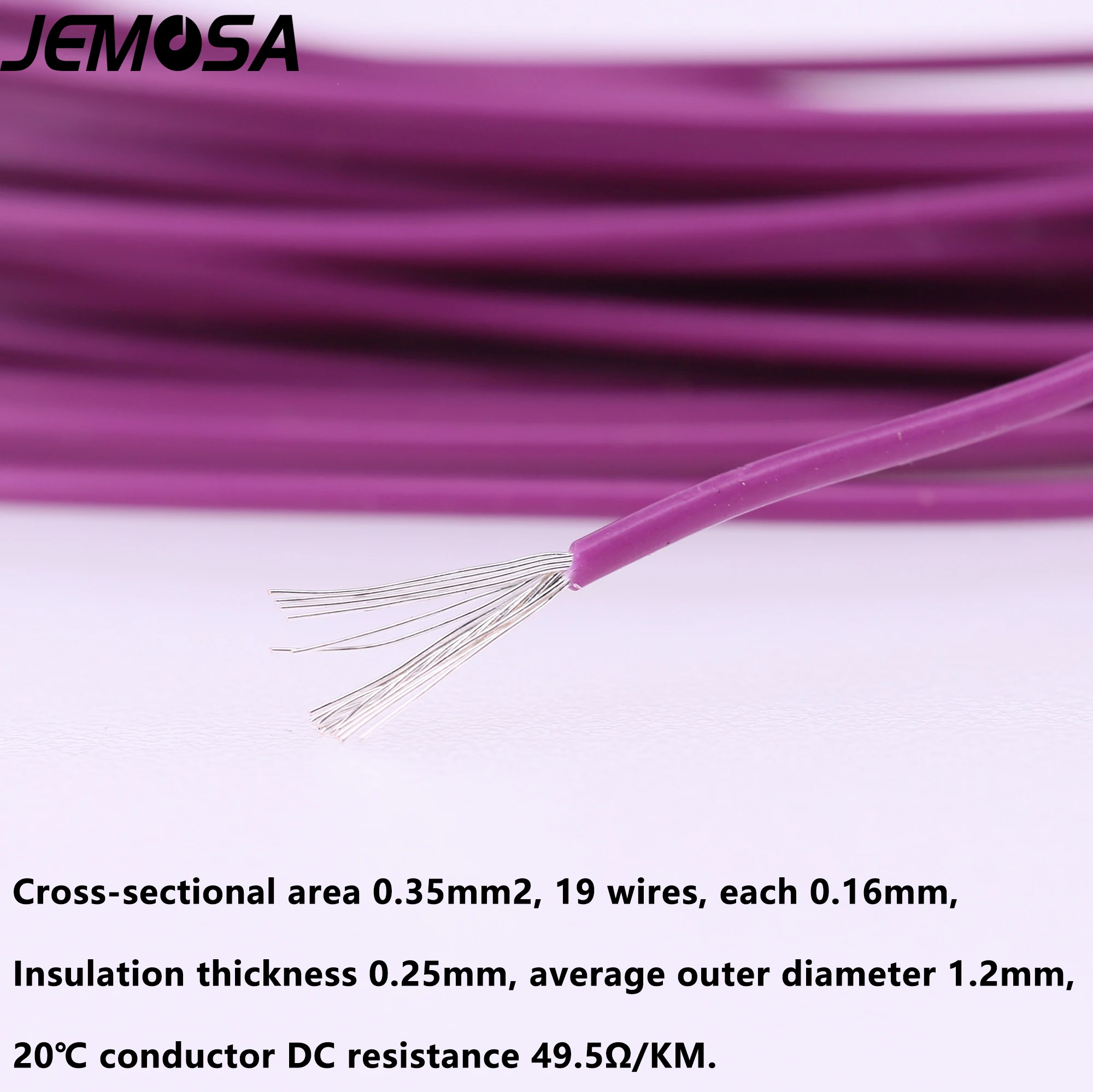 2 метра FEP электронный провод гибкий кабель изолированный посеребренный медный экологически чистый цветной провод