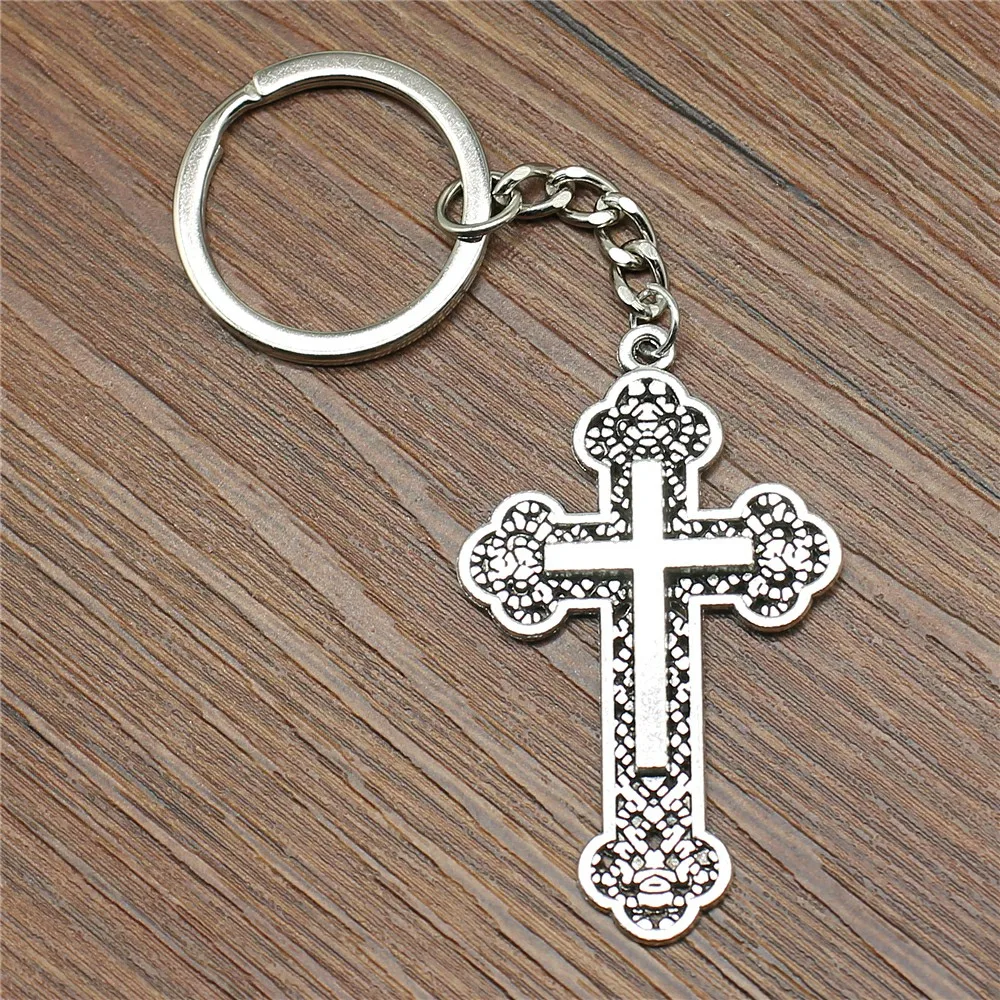 سحر يسوع الصليب سبائك قلادة سلاسل المفاتيح يسوع المسيحية التبعي مفاتيح عبر المفاتيح سيارة مفتاح سلسلة حلقة حامل ون مجوهرات