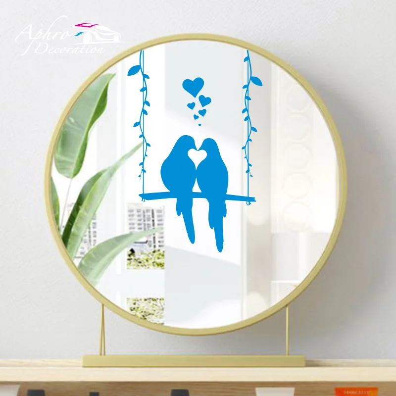 Swing Couple Bird Switch Sticker Valentine's Day Living Room Bedroom Switch Home Decoration Mural Decals Wall Stickers Wallpaper