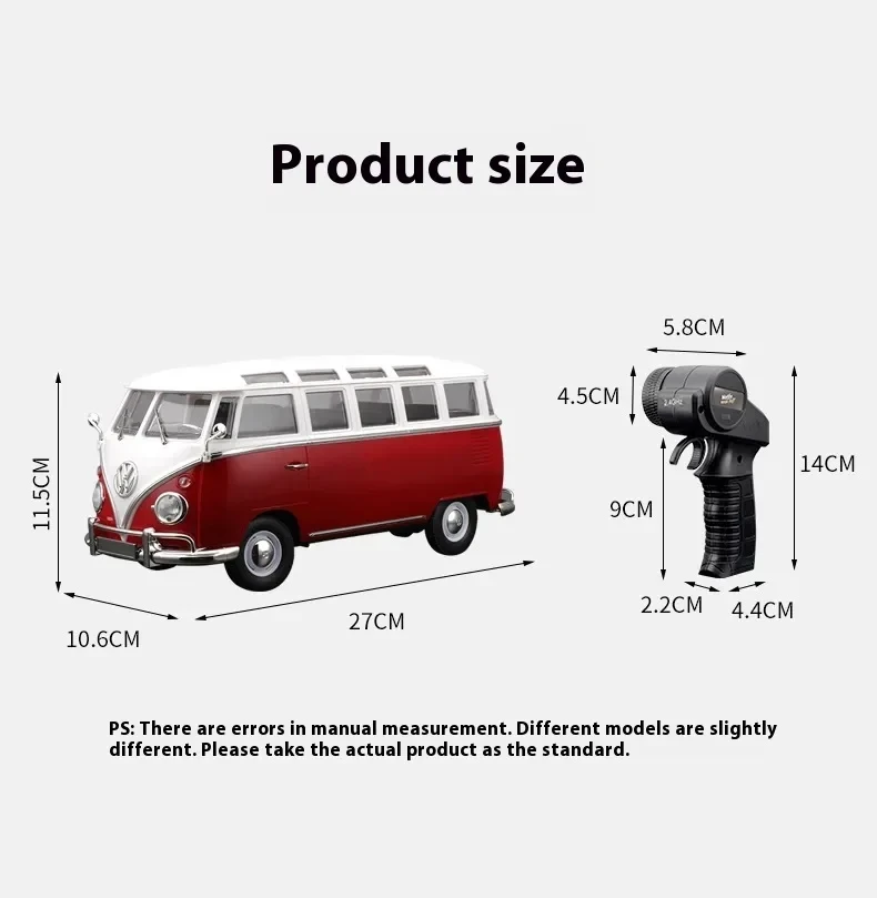 New Maisto 1:16 Volkswagen Type 2 T1 RC Car Alloy Die-cast Sightseeing Buses Collection Simulated Collectible Ornaments Kid Toy