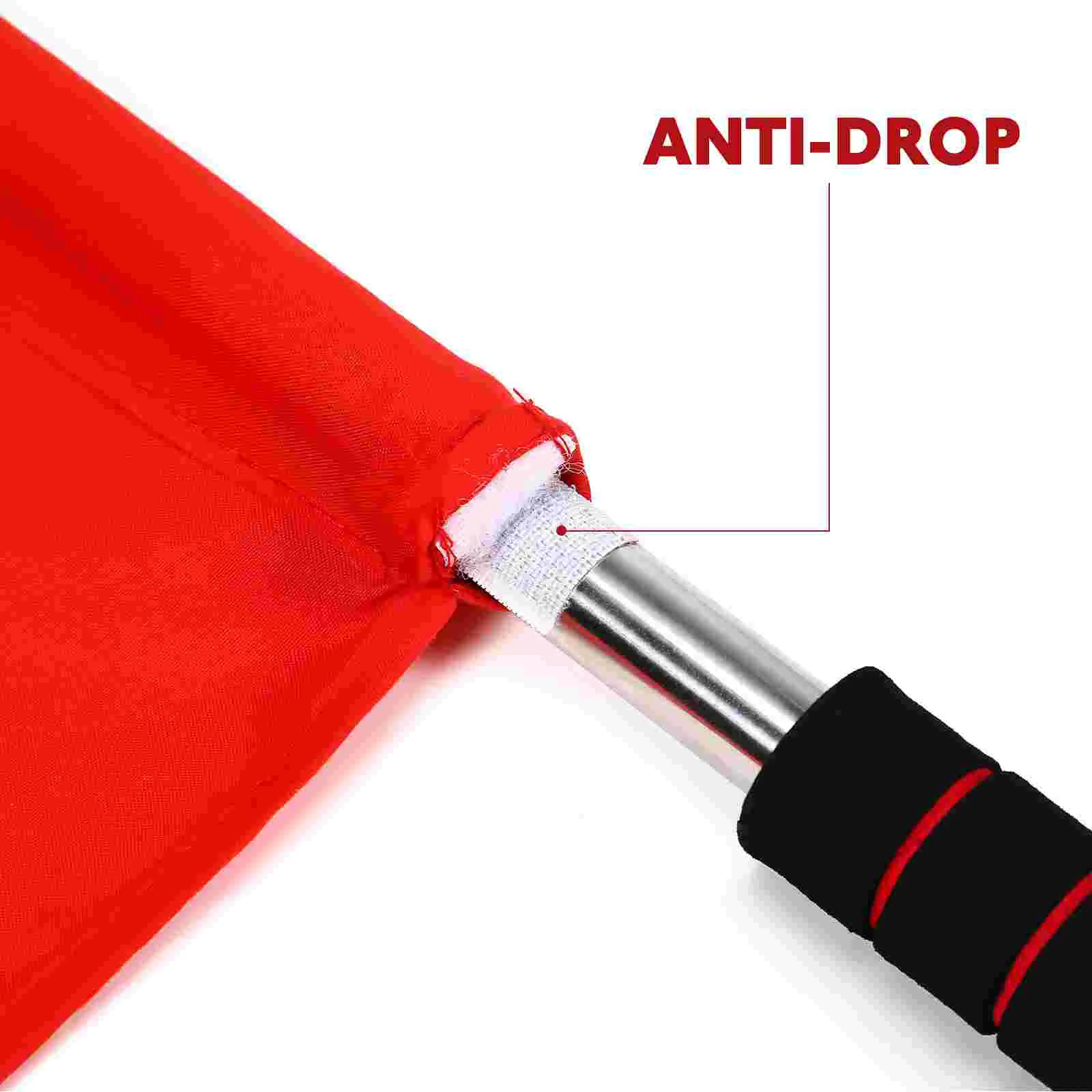 2 Pcs Signal Flag Cheering Flags Soccer Referee Conducting Red Hand-cranked Challenge Sponge Starting Handle