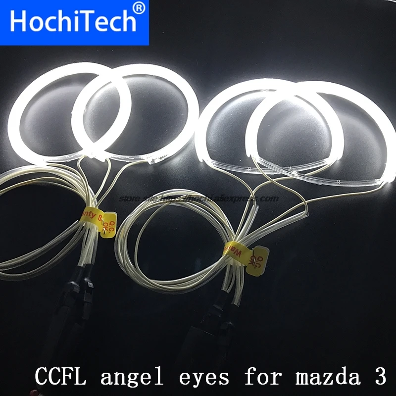 

For Mazda 3 Mazda3 2002 2003 2004 2005 2006 2007 HochiTech WHITE 6000K CCFL Headlight Halo Angel Demon Eyes Kit Angel Eyes Light