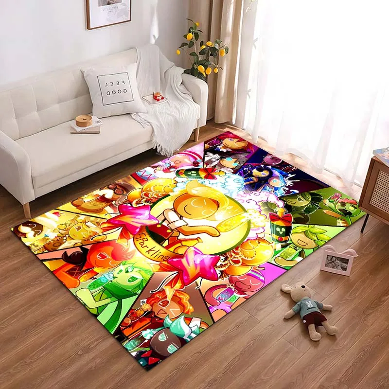 3D Cute Cartoon Game C-Cookie Run Kingdom Soft Rugs Foot Mat Living Room Bedroom Kitchen Balcony Door Non slip Carpet