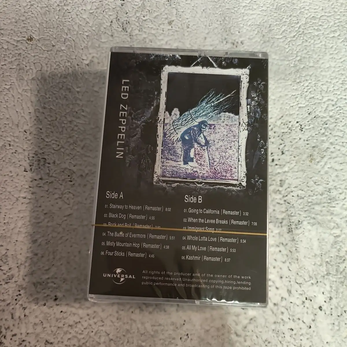 Selected remastered cassette tapes of European and American rock legends, unopened with original lyric book