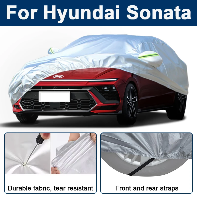 

Outdoor Full Car Cover For Hyundai Sonata with Reflective Strips Waterproof Snowproof Dustproof UV Protection Auto Accessories