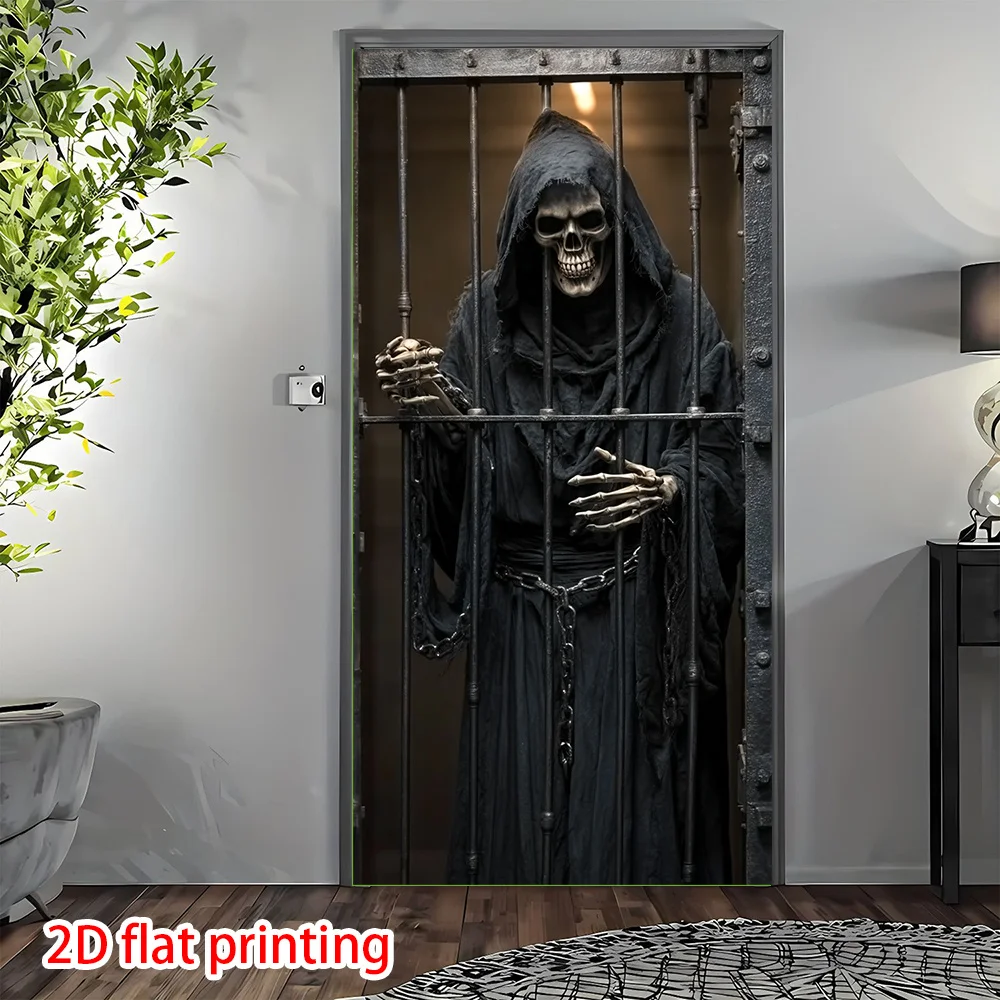 One [2D door canvas flat printing] The skeleton of fate is imprisoned in the prison cell.XY