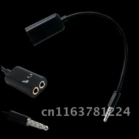 

Earphone Connector Converter 3.5mm Stereo Splitter Audio To Mic & Headset Jack Plug Adapter 2 Way For Mobile Phone Tablet PC