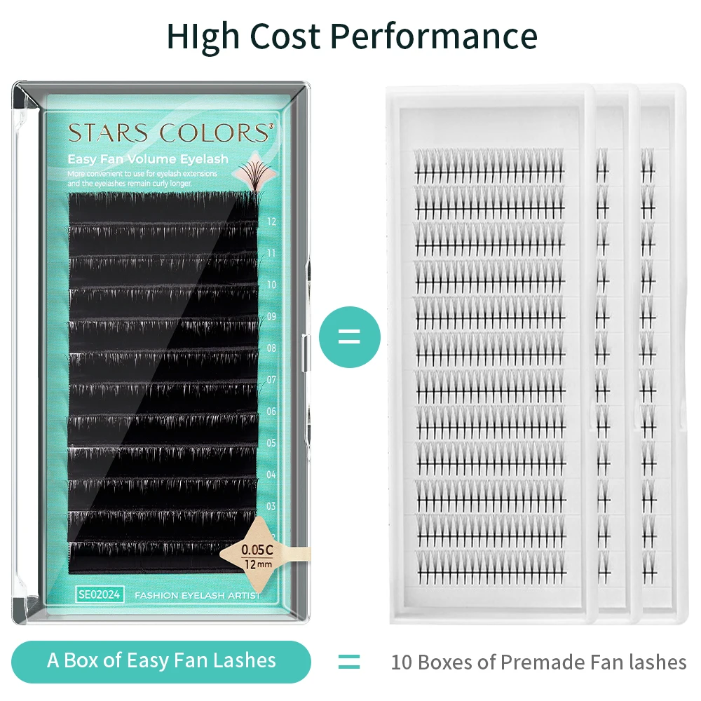 Nieuwe Collectie DIY Plat Haar Valse Wimpers 8-15 MM W Vorm Mega Volume Gemakkelijk Fan Wimpers Vrouwen bruiloft Beauty Makeup Tools