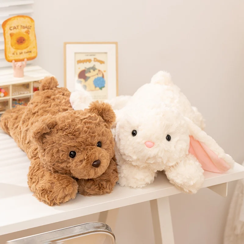 

55cm Cute Little Teddy Bear Bunny Rabbit Plush Toy Adorable Stuffed Animal with Soft Twisted Teddy Bear Perfect Gift for Girl