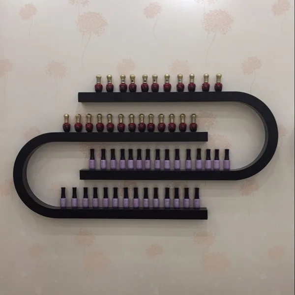 Nail polish rack U-shaped display cabinet Storage rack Display cabinet Wall-mounted shelf Cosmetics rack Wall-mounted