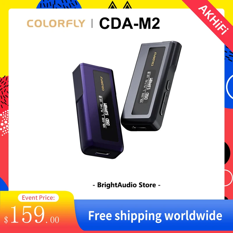 COLORFLY CDA M2P Portable MINI USB DAC/AMP Headphone Amplifier 2*CS43198 chips PCM768 DSD256 3.5+4.4m Output mquloos