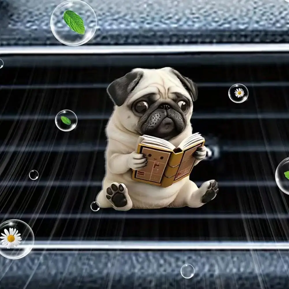 

Car Decoration Scent Diffuser Natural Airflow Fragrance Diffuser Pug Acrylic Car Vent Clip 2d Funny Air for Most for Scent