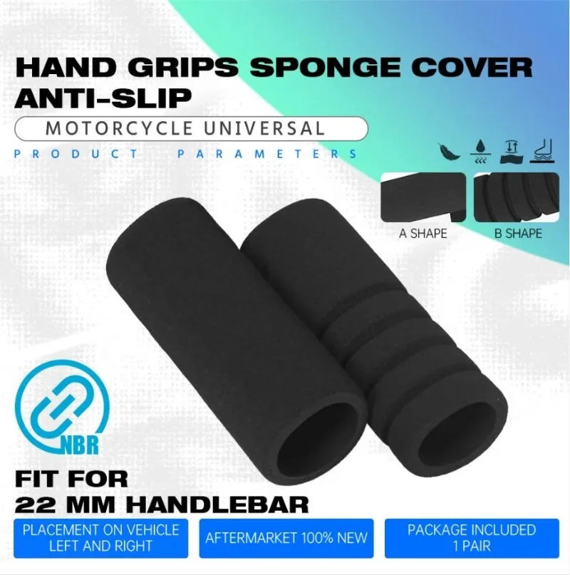 

Универсальный руль мотоцикла 22 мм, пенопластовые ручки, губчатые перчатки, чехол для рычага, противоскользящий мотокросс, грязевой питбайк, электрический скутер