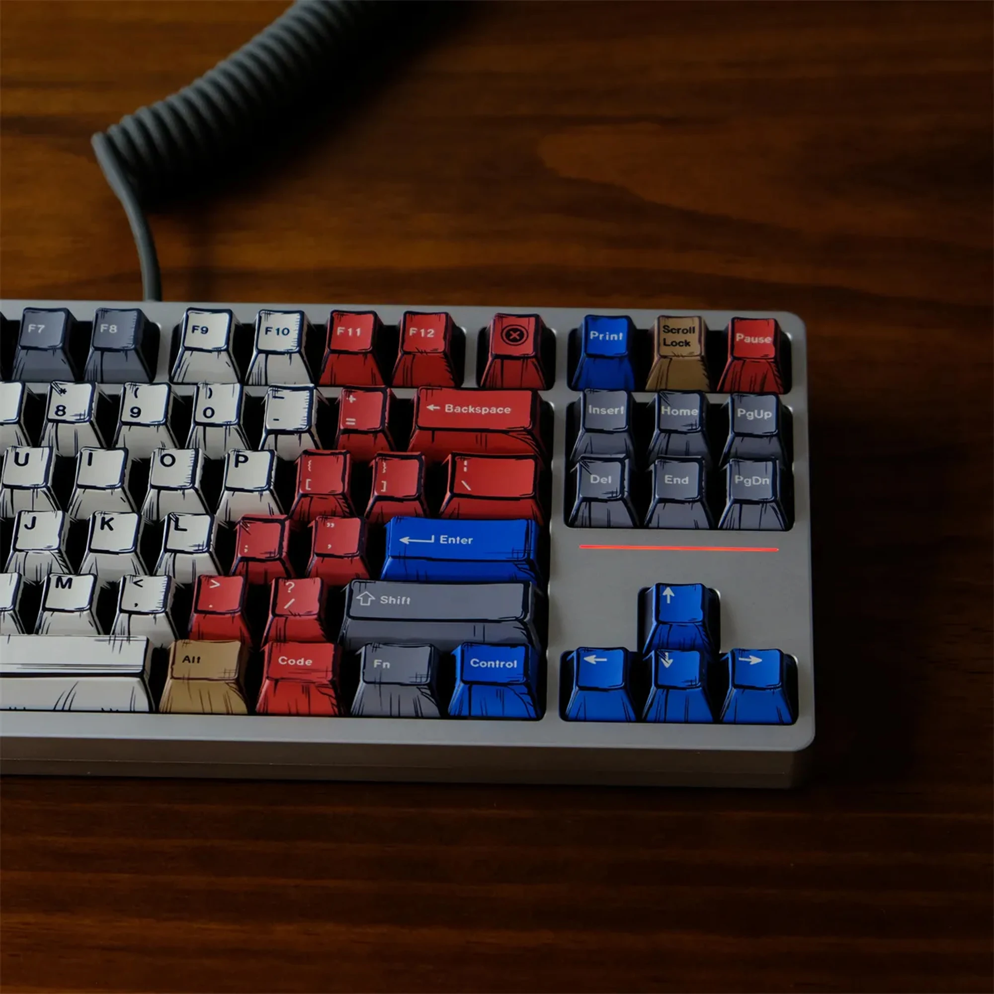

150-клавишные колпачки в стиле комиксов Cherry Profile Аниме Keycap PBT Dye Sub ISO Keycap для переключателей MX DIY Game GMK Механическая клавиатура