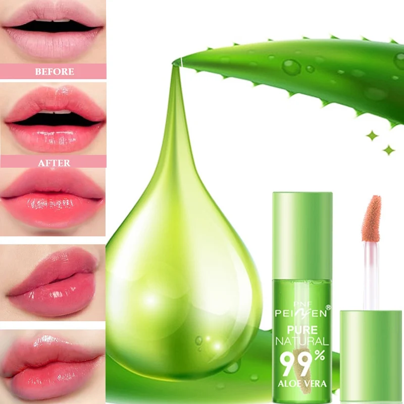 

Moisturizing Aloe Vera Color Changing Lipstick Long Lasting Lip Tint Cosmetics Nutritious Lip Oil Plumper Balm Care Moisturizer