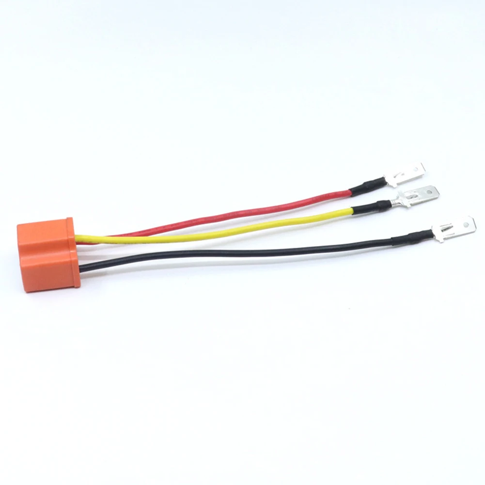 Vehicle Maintenance H4 LED Sockets PVC Wire Connector Orange Wear-resistant High-quality Materials Non-deformable