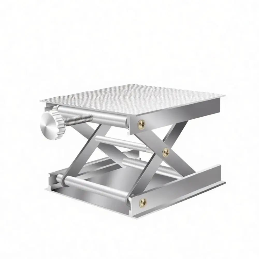 Portable Aluminum Lab Lifting Table Manual Scissor Stand For Infrared Leveling Calibration Positioning Tool