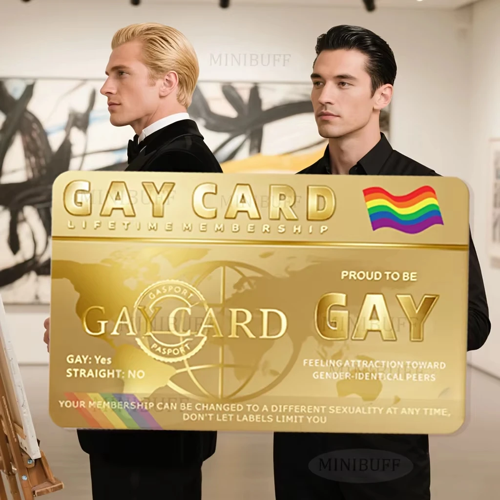 Gay Lifetime-Mitgliedskarte, PVC-Karte, ohne Aufkleber, doppelseitiges Traum-Thema mit Regenbogenstreifenmuster, mit glänzender Oberfläche – Detail 5