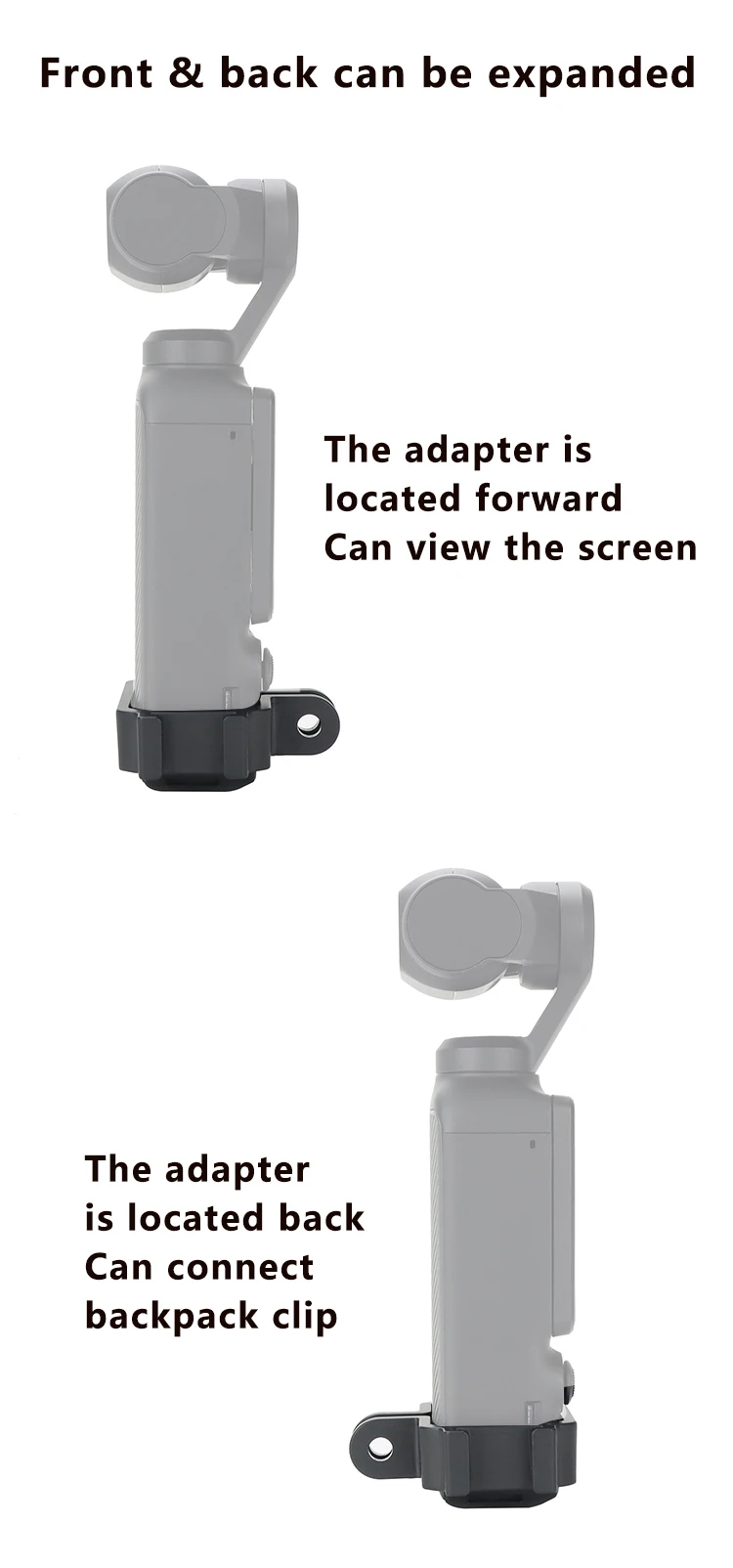 Erweiterungsadapter Schutzrahmen für Osmo Pocket 3 mit Kaltschuhhalterung für DJI Pocket 3 Gimbal Kamerahalterung Zubehör – Detail 18