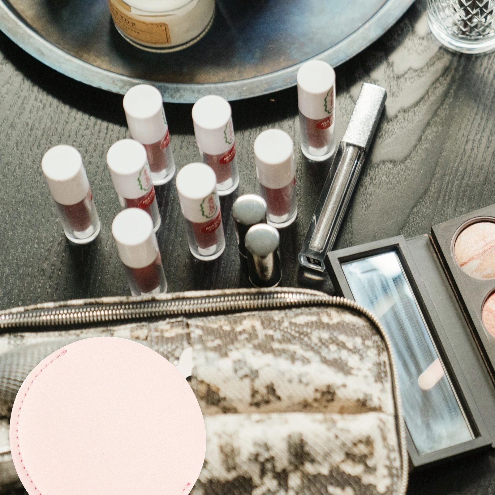 

3Pcs Creative Makeup Mirror Smooth Polished Exquisite Design for Special Days Travel Business Trips Compact Mirror