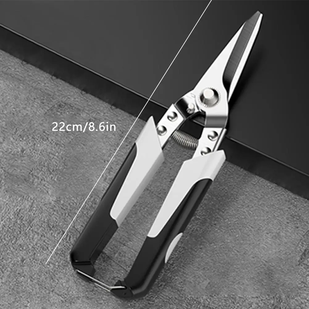 Professional Industrial Shears:Stainless Steel Scissors Tin Snips for Metal Sheet & PVC Pipe Cutting