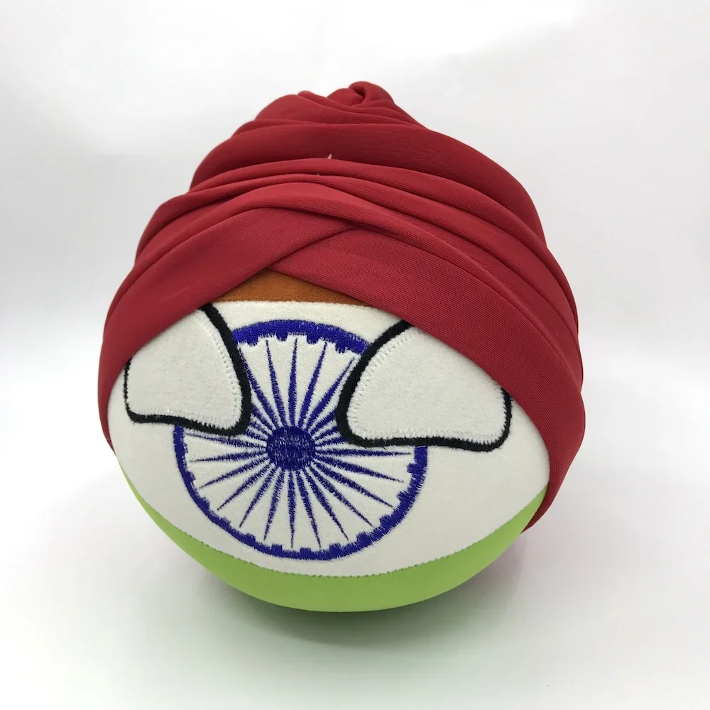 إنديابول إندبول بولندبول دمية قطيفة جمهورية الهند كونتري بول IND كونتري بول وسادة محشوة لعبة تنكرية للهدايا