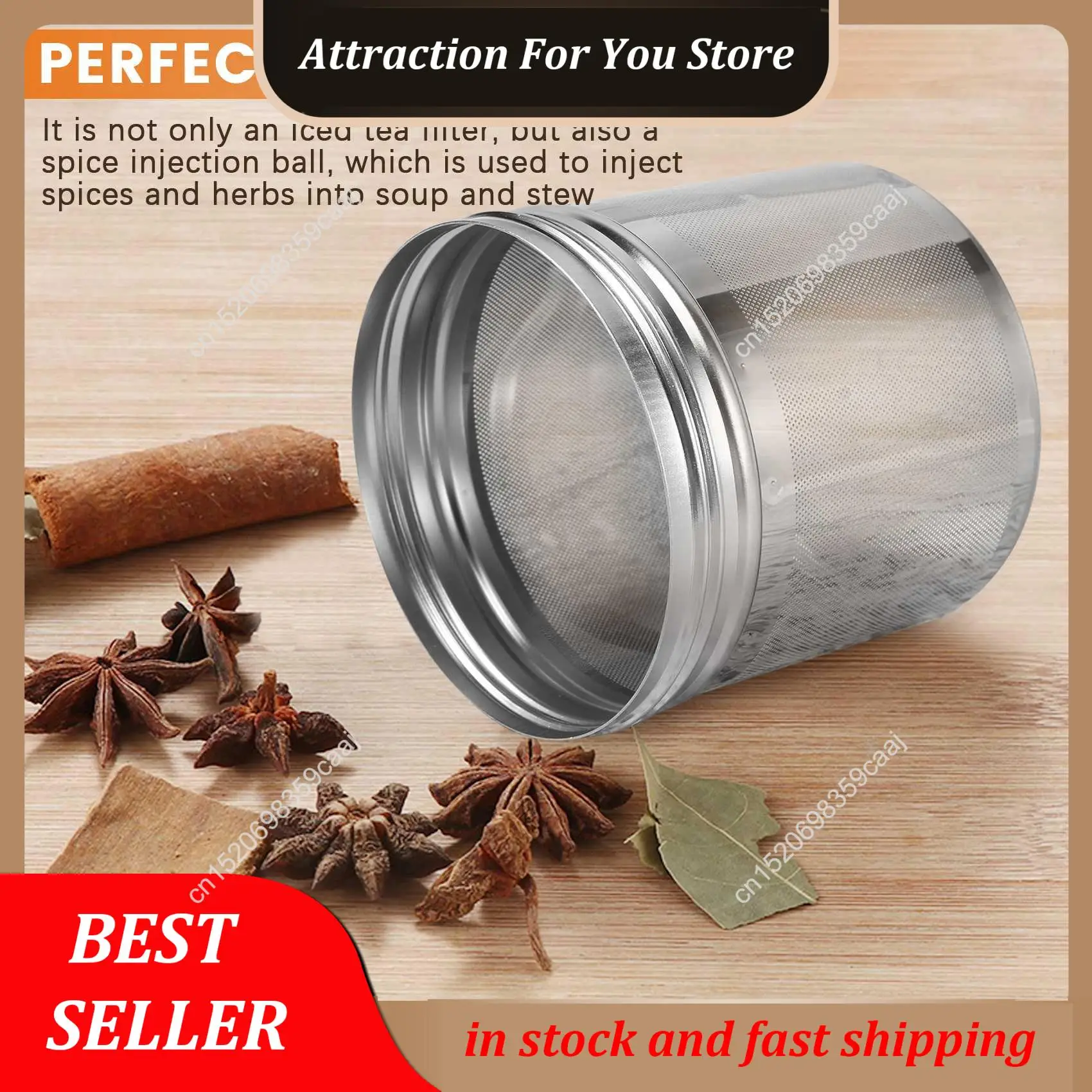 

Горячая продажа, 2 упаковки, большой заварник для чая с шариками для листового чая и специй, заварник для приготовления пищи, резьбовая крышка, чайный пресс из очень мелкой сетки