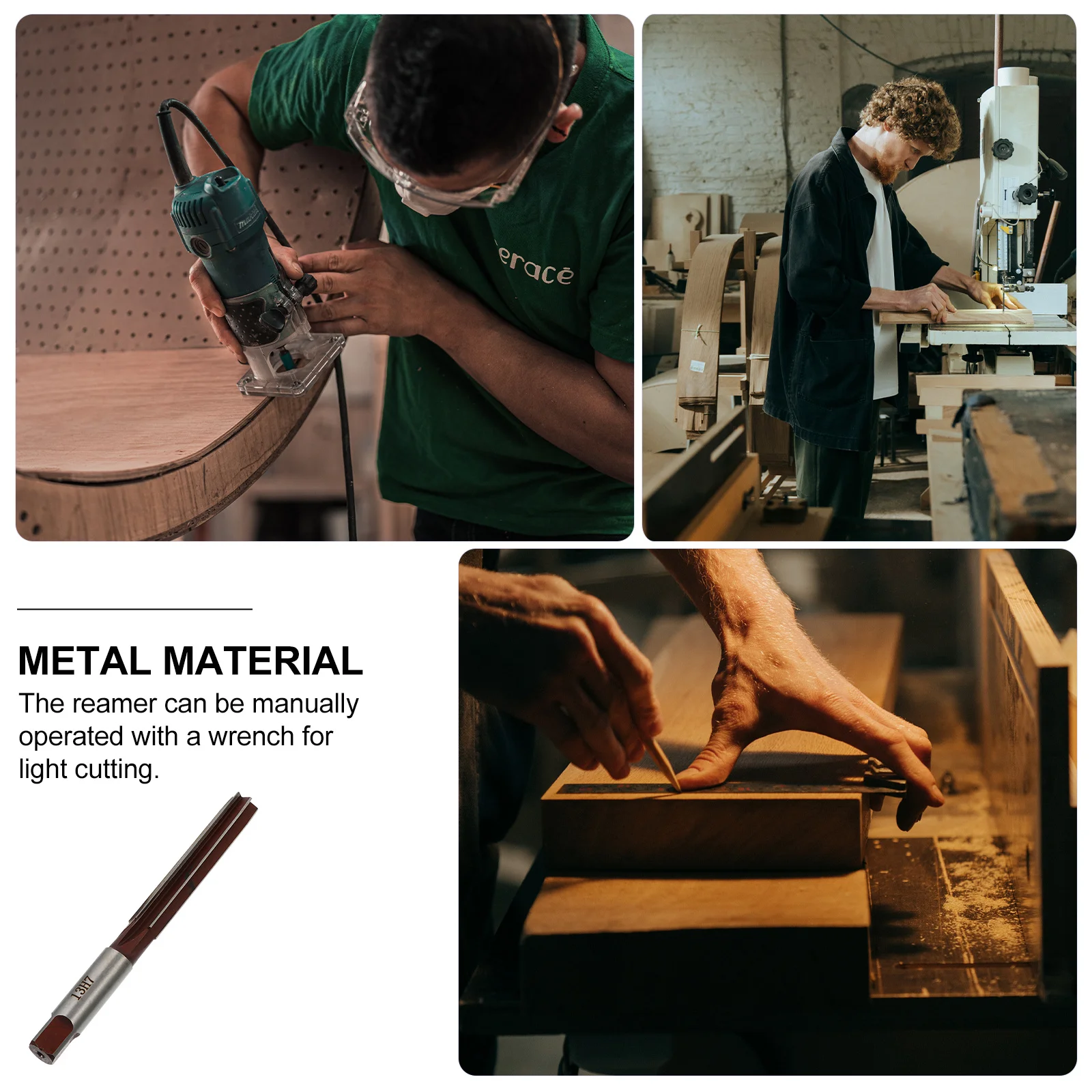 Adjustable Precision Straight Shanks Hand Reamer Range Cutting Tool for Light Repair Work Accurate Reaming in Aluminum Copper