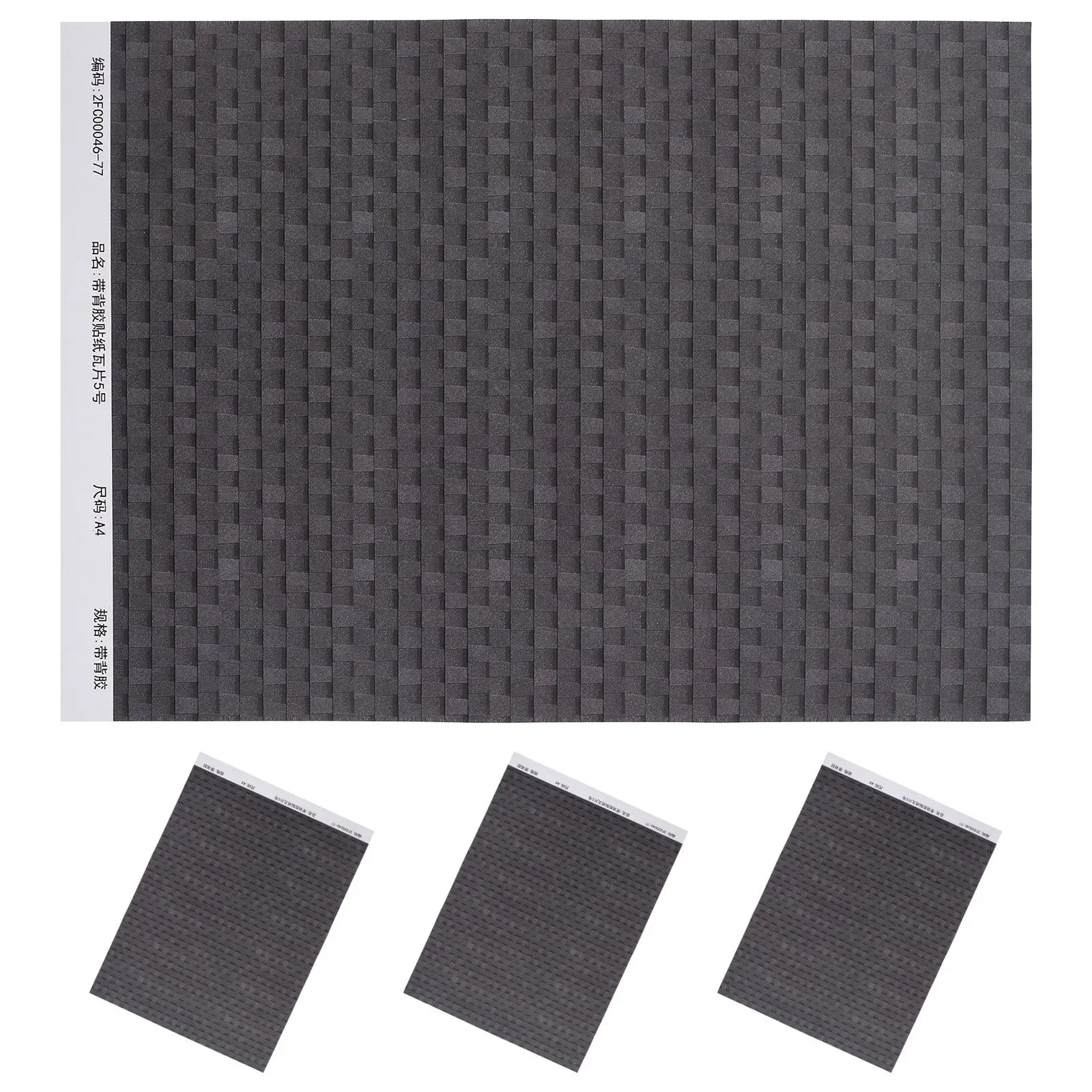 

4Pcs Self Adhesive Miniature Roof Tile Stickers Waterproof Peel Stick Mini House Accessories Dollhouse Roofing Sand Table Decor