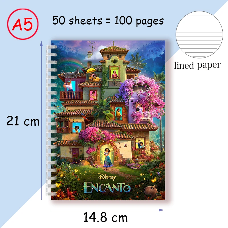 Spiral Notebook Note Book Disney Movie Encanto Mirabel Park Colombia Cartoon Release Date Anime Diary Writing Pad For Kids Toy