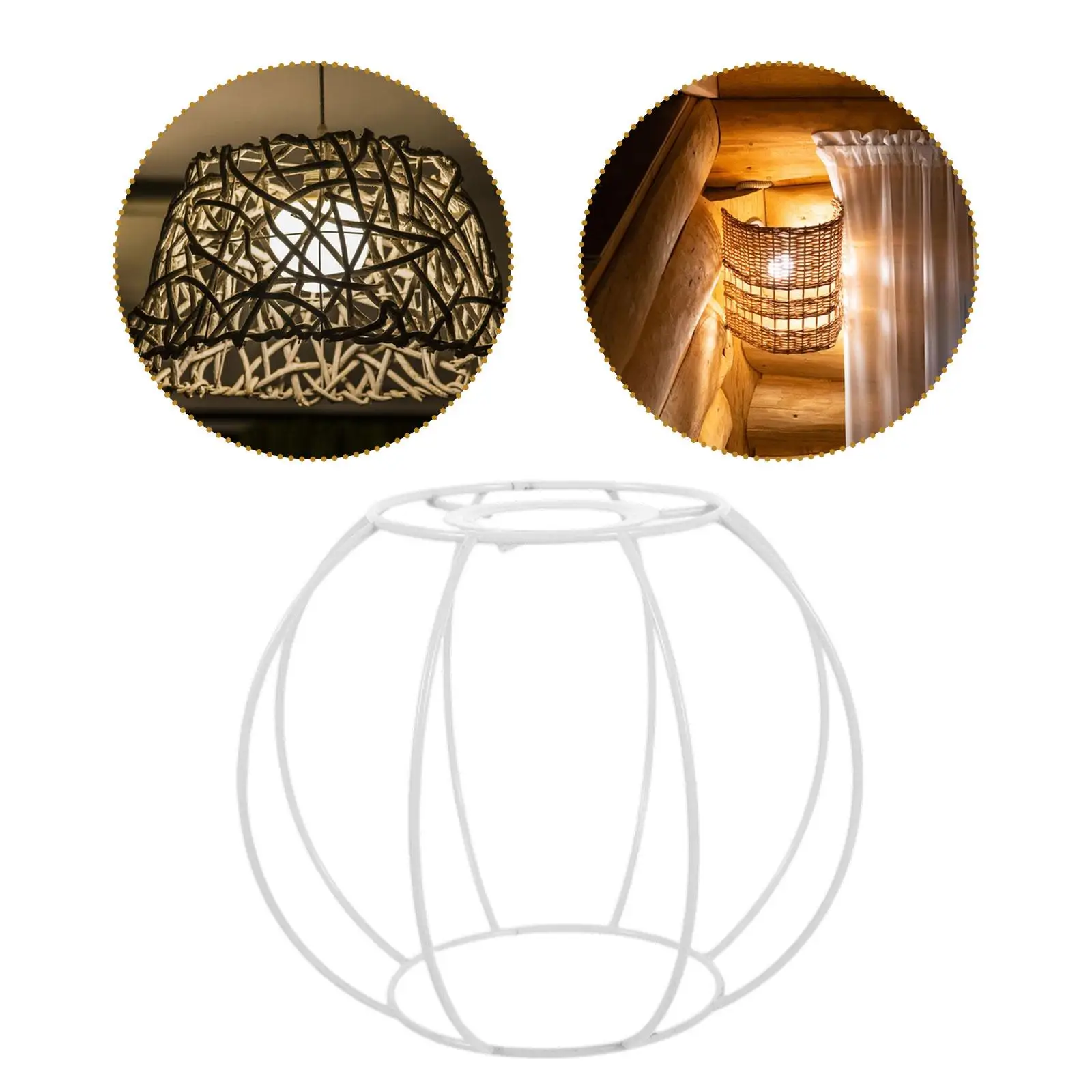

Lampshade Frame Iron DIY Accessory Light Cage Guard for Bedroom Hotel Office