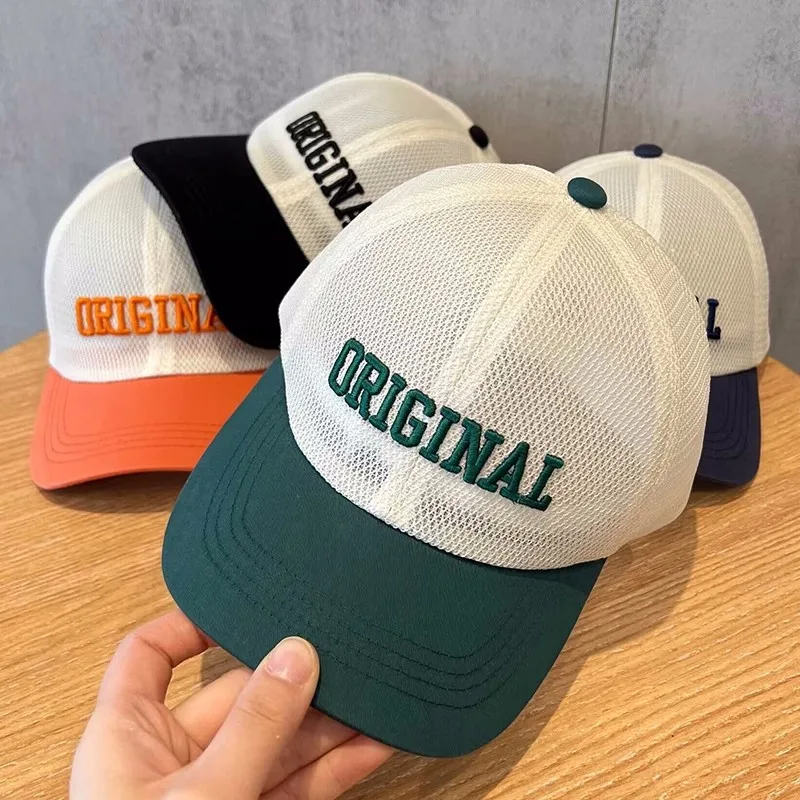 

Summer Mesh Kids Baseball Cap Letter Boys Girls Sun Visor Hat Toddler Children Peaked Caps