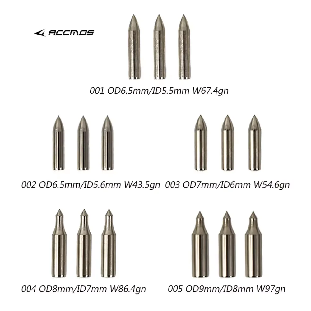 12szt Końcówka strzały łuczniczej DIY do OD 5.5mm 5.6mm 6mm 7mm 8mm Nadaje się do strzał drewnianych DIY i bambusowego strzały