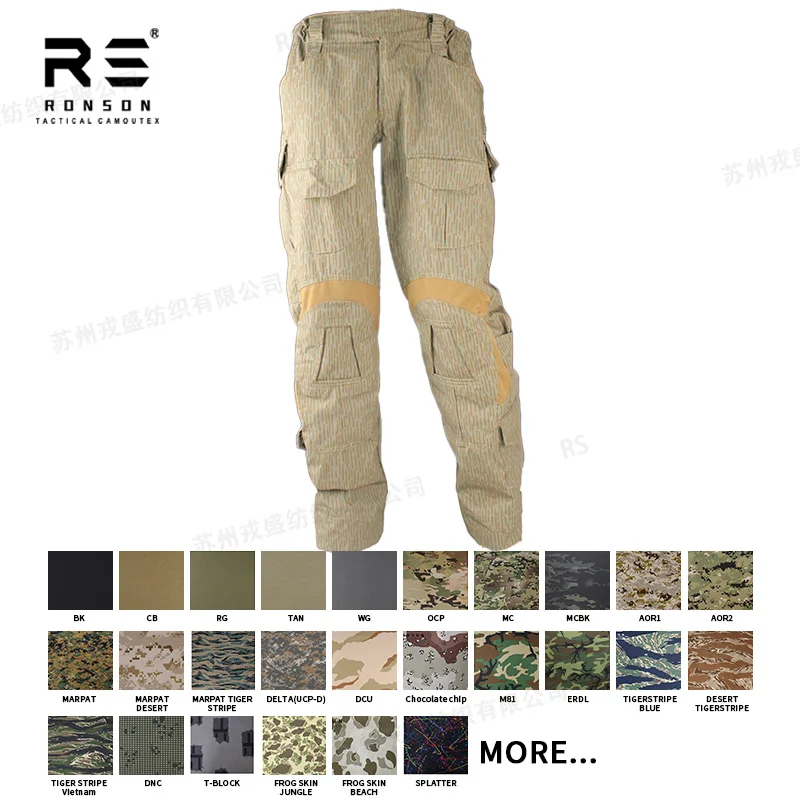 

Ronsontex Customized Gen 3 Tactical Uniform Pant East German M65 Strichmuster Camouflage Durable for Tactical Gear G3 Trousers