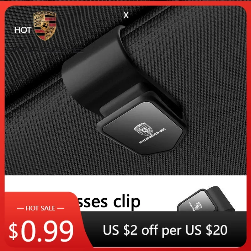 

Наклейка на автомобиль для Porsche Cayman, Cayenne, 911, Macan: держатель для очков на солнцезащитный козырек, футляр для солнцезащитных очков, держатель для карт и билетов, клипса.