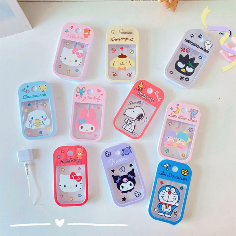 50ml Anime Hello Kitty Sanrio Perfume Spray Bottle Kuromi Cinnamoroll Travel Portable My Melody Cartoon Alcohol Press Bottled