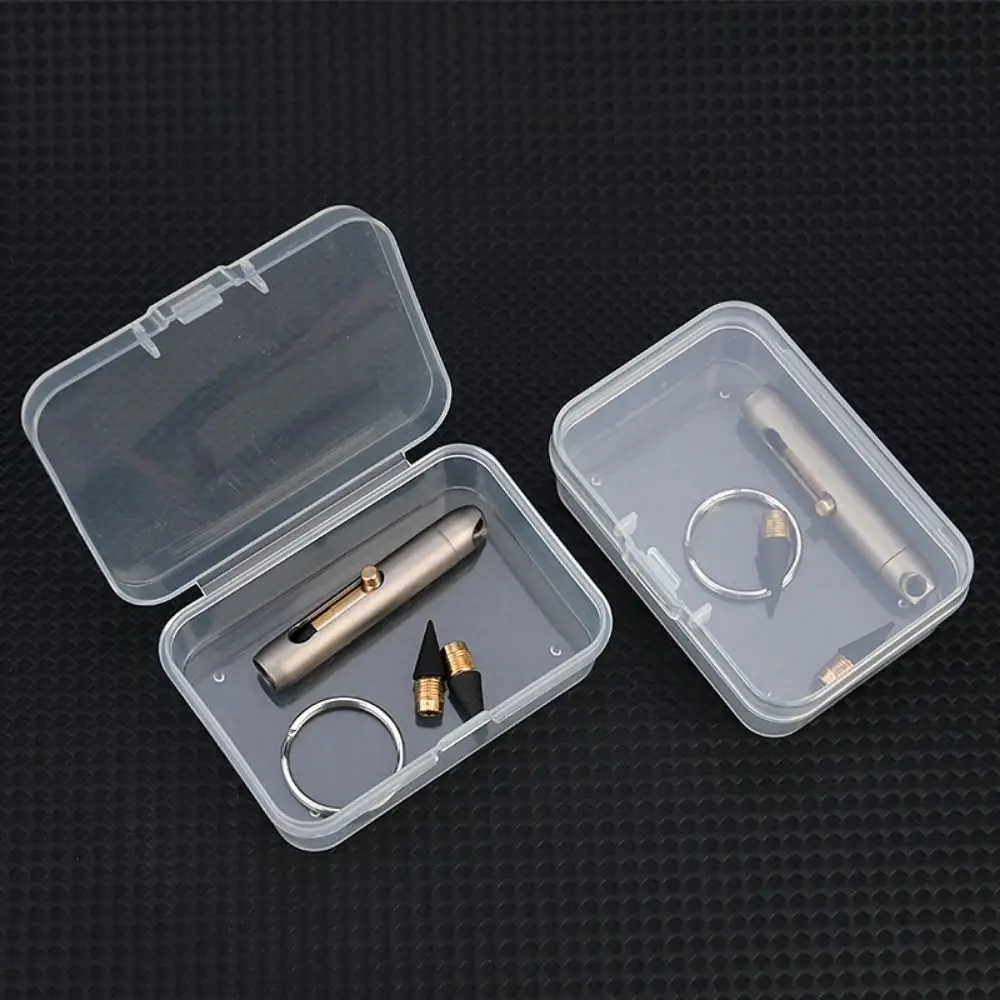 Titanium Alloy Mini Eternal Pen Light Weight Rust-proof Pocket Everlasting Pencil Reusable Erasable Pencil Keychain Pendant