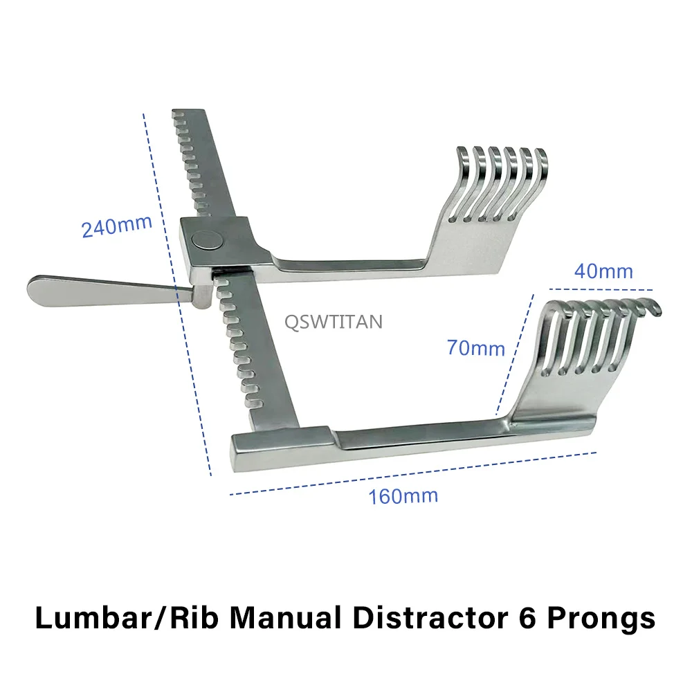 Imagem -04 - Retractor Ortopédico Multifuncional Pontas Lombar ou Costela Distractor Manual Instrumentos Ortopédicos