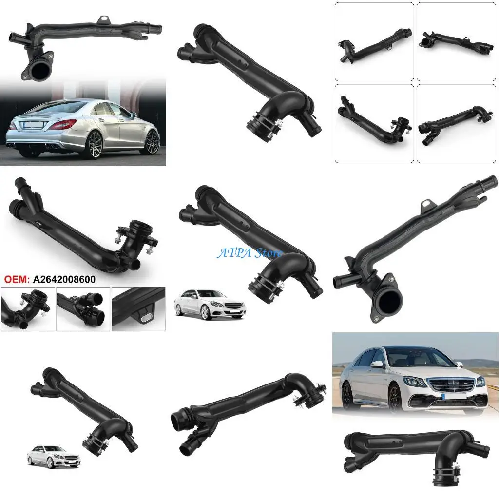 

U13C 2642008600 Thermostat Coolant Pipe Line Tube Compatible for C200 C257 C260 C300 CLS350 CLS260 M264 S320 E260 E350 Engine